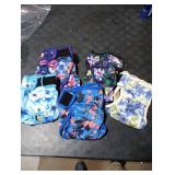 Female Dog Diapers 5Pcs - Premium Reusable Diapers for Doggie in Heat - Highly Absorbent Dog Diapers Female for Pet Incontinence with Adjustable Snaps, Rose, M