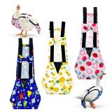 Zaruatu 3 Pieces Chicken Diapers for Hens Pet Duck Diapers Reusable Chicken Diapers Chicken Clothes Accessories with Bow Tie for Poultry (M)