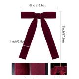 SIMISI RIBBON 9 Pcs Burgundy Velvet Bows Christmas Tree Ornaments Vintage Ribbon Bow for Tree Garland Wreath Rustic Crafts Gift Indoor Outdoor Xmas Decorations