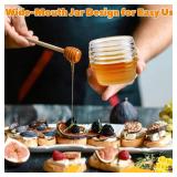 Loscarol Honey Jar with Dipper and Lid, 8 oz Glass Honey Pot Dispenser with 2 Dippers Sticks Set, Honey Containers for Kitchen, Home, Syrup Storage SMALL CHIP PRESENT