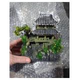 IBWell Classical Lifelike Chinese Landscape Resin Aquarium Castle Decorations Fish Tank Ornaments (Building)