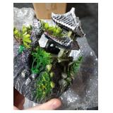 IBWell Classical Lifelike Chinese Landscape Resin Aquarium Castle Decorations Fish Tank Ornaments (Building)