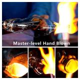 Handblown Crystal Martini Glasses Set of 4-9.5 oz Coupe Glass Set with Stem - Elegant Cocktail Glasses for Bar, Margarita, Cosmopolitan, Manhattan, Gimlet - Unique Gift for Mothers Day