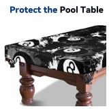 MABOZOO 8 Ball Pattern Billiard Pool Table Cover, Waterproof and Tearproof Snooker Table Cover for PoolTable, Indoor/Outdoor Pootable Accessories for Protecting Felt