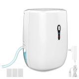 Dehumidifier with Drain Hose. Litever Small Portable Dehumidifier. Auto-OFF. Drain Hose for Continuous Drainage. Effective for Small Bathroom Pantry Closet Basement Wardrobe Gun safe RV Trailer Camper