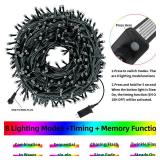 Chuya Christmas Tree Lights String Lights Outdoor Indoor Decoration, Waterproof 500 LED 164FT Multicolor Fairy Light Christmas Lights with Timer Remote 8 Lighting Modes UL588