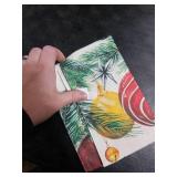 AVOIN colorlife Joy To The World Christmas Garden Flag 12x18 Inch Double Sided Outside, Holly Ornament Baubles Festive Holiday Yard Outdoor Decorative Flag