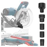 Miter Saw Dust Collector Attachment, Improved Dust Collector Port, 5-in-1 Adapter Dust Collector Port fit for Bosch 12 Glide GCM12SD Miter Saw Dust Collector