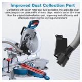 Miter Saw Dust Collector Attachment, Improved Dust Collector Port, 5-in-1 Adapter Dust Collector Port fit for Bosch 12 Glide GCM12SD Miter Saw Dust Collector