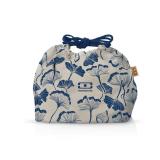 monbento - Lunch Bag MB Pochette M Ginkgo - Polyester and Cotton Lunch Tote - For Work Lunch Packing - Can Contain a Bento Box MB Original or MB Tresor - Japanese Pattern - Pink & Blue