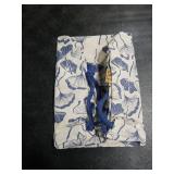 monbento - Lunch Bag MB Pochette M Ginkgo - Polyester and Cotton Lunch Tote - For Work Lunch Packing - Can Contain a Bento Box MB Original or MB Tresor - Japanese Pattern - Pink & Blue