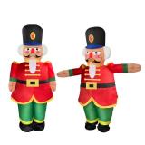 Mevintop Chrismas Inflatable Costume Adult Christmas Blow-up Costume for Christmas Party/Halloween Costume (Red Nutcracker Soldier Costume)