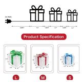 SANHSEHOME Set of 3 Christmas Lighted Gift Boxes, 60 LED Light Up Present Boxes for Christmas Decorations Indoor Outdoor Yard Xmas Tree Holiday Party Lawn Porch Home Decor (PVC)