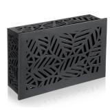 Saillong Doorbell Chime Cover Box Only, Upgrade Thickness Wooden Doorbell Cover Plate Inside House, Decorative Door Bell Box for Indoor/outdoor Home Wall, Easy to Install(Black)