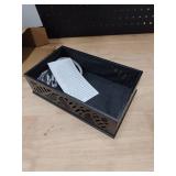 Saillong Doorbell Chime Cover Box Only, Upgrade Thickness Wooden Doorbell Cover Plate Inside House, Decorative Door Bell Box for Indoor/outdoor Home Wall, Easy to Install(Black)