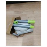 180Â°Rotating Rubber Broom with Squeegee for Pet Hair Removal - 50\" Iron Handle Fur Remover Rake Brush for Carpet, Hardwood & Tile Floors, Includes Pet Hair Removal Gloves (Green)