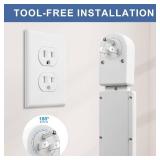 Electrical Outlet Extender Stick - Features USB-A, USB-C and 2 AC Outlets, Extends 22\"-34\", Rotates 180Â° Access Hard-to-Reach Outlets, Wall Plug Power Socket Expander Nightstands, Sofa, Desks and