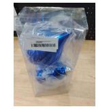 A 2 Pcs 9\" Large Blue Shatterproof Finial Drop Ornaments for Christmas Tree Decorations