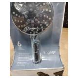 Moen Engage Magnetix Matte Black 3.5-Inch Six-Function Detachable Handheld Showerhead with Magnetic Docking System, 26100BL