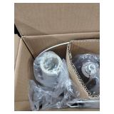 EDISHINE 21.85\" Farmhouse Table Lamp, Rustic Bedside Lamp, Water Transfer Walnut Wood Grain Metal Base, Beige Linen Shade, Minimalist Nightstand Light for Living Room, Bedroom, Office, E26 Base