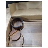 Couch Arm Table 3 in 1, Wooden Sofa Arm Tray, Stable Sofa Arm Table with 360Â° Rotatable Phone Holder&Cup Holder, Folding Anti-Slip Couch Arm Tray for Eating/Snacks/Remote/Drinks, Fit 9.84\" Arm