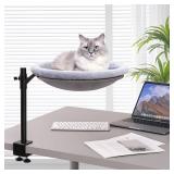 ondware Cat Desk Bed,Sturdy Cats Bed for Desk,360Â° Rotating Cat Hammock Perch with Removable Washable Cover,Height Adjustable,Holds 40lbs - Perfect for Indoor CatsPerch