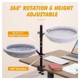 ondware Cat Desk Bed,Sturdy Cats Bed for Desk,360Â° Rotating Cat Hammock Perch with Removable Washable Cover,Height Adjustable,Holds 40lbs - Perfect for Indoor CatsPerch