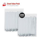 [200 Count] 2X Heavy Duty White Hair Nets For Food Service Workers, 21\", Disposable Bouffant Caps Hair Nets for Women Work, Food Prep, Manufacturing and Workshop.