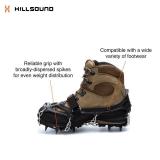 Hillsound Trail Crampon I Ice Cleat Traction System for Beginner & Experienced Winter Trail Hiking, Black, Medium
