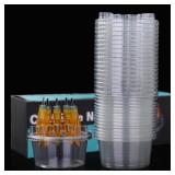 20PCS Hive Cups Disposable Tattoo Cartridge Needle Cup Holder Transparent Tattoo Needle Holder Plastic Ink Rinse Cups Circle Stand Tattoo Cartridge Tray (Circle)