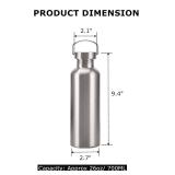 LyyGuanYoo 2 Pack 18/8 Stainless Steel Water Bottle, 26OZ Single Wall Sports Water Bottle for Camping Picnic, Metal Sports Kettle with Handle for Runners, Hikers, Cyclists