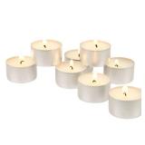 Stonebriar Bulk 50 Pack Unscented Smokeless Long Tea Light Candles with 8 Hour Extended Burn Time, White, 50 Count