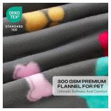 Luciphia 1 Pack 3 Blankets Fluffy Premium Fleece Pet Blanket Flannel Paw Printed Throw for Dog Cat(Small 23x16