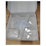 Christmas Tree Topper Star Warm White Light Christmas Tree Decor for Christmas Holiday Home Fit for General Size Xmas Tree, 8.7 Inch