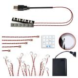 TEDDOO 14 LED Compatible with Lego Building Block Lighting Kits, Night Light Building Block Lights, Model Lighting, Decorative Lighting (White)