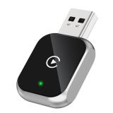 Junboer Mini Wireless Carplay Adapter for iPhone - Carplay Wireless Adapter Car Play Dongle Bluetooth, Compatible with iPhone iOS 10+, [2025 Upgraded] Silver