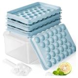 Round Ice Cube Trays for Freezer - Ice Cube Tray with Lid and Bin,Stackable Ice Ball Maker, BPA-Free Ice Mold, Circle Ice Trays for Juice,Coffee and Cocktails (1.2in/93 balls&box)