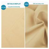 FLXXIE Microfiber Standard Pillow Shams Set of 2, Fade, Wrinkle and Shrinkage Resistant Soft Pillow Covers with Envelope Closure Euro Sham Covers (Light Taupe, 20x26 Inches)