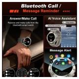 Smart Watch for Men Fitness Tracker: Bluetooth Waterproof Make Answer Call Digital Mens Watches Running Smartwatch for Android Phones iPhone Samsung Compatible Step Pedometer Sleep Heart Rate Monitor