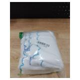 CASYUNE 100% Cotton Scalloped Hand Towels 600 GSM Embroidered Soft Absorbent Decorative Bath Towels for Bathroom Hotel Spa Yoga Sport Blue 2-Pack 27\" L x 16\" W