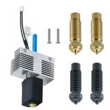 Hotend for Elegoo Neptune 4 Plus/Neptune 4 Max Print Head Extruder Hot End Kit Heater Block Heating Cartridge Thermistor with Extra 2PC Hardness Nozzle 2PC Brass Nozzle 1PC Silicone Cover