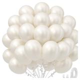 Pearl White Balloons 12 inch, White Latex Balloons 50pcs Party Balloons for Wedding Engagement Bridal Baby Shower Birthday Party Decorations