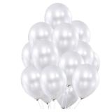 Fayoo White Balloons, 12 Inch White Metallic Balloon Party Decoration for Baby Shower, Christmas Decorations, Birthdays, Bridal Shower, Valentineâs Day, Graduation 100 Pcs 3.2g