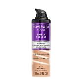 COVERGIRL & Olay Simply Ageless 3-in-1 Liquid Foundation, Matte Finish, Hyaluronic & Vitamin C Formula, 245 Warm Beige, 1 Count