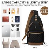 Vankor Small Crossbody Purses Bags for Women Men Travel, Chest Sling Bag Women Casual Cross Body Bag for Woman Sling Backpack Black