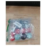 Race Cake Toppers with Acrylic Red Yellow Blue Car Black Red Blue Balls Flags Set for Birthday Party