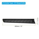 PATIKIL PP Safety Knife Cover Sleeves for 10\" Bread Knife, 5 Pack Knives Edge Guard Blade Protector Universal Knife Sheath for Kitchen, Black