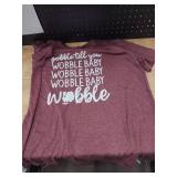 MAIHUN Gobble Till You Wobble Shirt Women Thanksgiving Shirt Funny Turkey Shirts Thanksgiving Day Tee Tops Red 2XL
