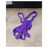 ohyeahlady Women Naughty Underwear Cut Out Briefs Low Waist Panties Breathable Cheeky Hipster Purple Panties 2XL