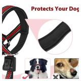 BARKLESS Soft Dog Head Collar, Patented Padded No Pull Head Halter, Training Nose Leash with Safety Link for Medium Large Dogs, Adjustable Muzzle Leash, Easy Control for Walking (L, Red)